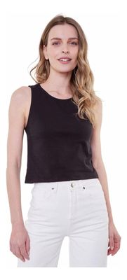 Imagen 1 del producto Polera Gracia Crop Ii Negra Jacinta Tienda