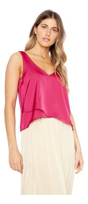 Imagen 1 del producto Polera Sara Sin Mangas Satin Fucsia Jacinta Tienda