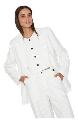 Imagen 2 del producto Blazer Oxford Rayas Blanco Jacinta Tienda
