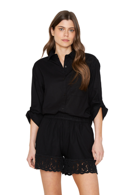 Short Lino Ame negro Jacinta Tienda