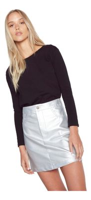 Falda Tokio Plateada Jacinta Tienda