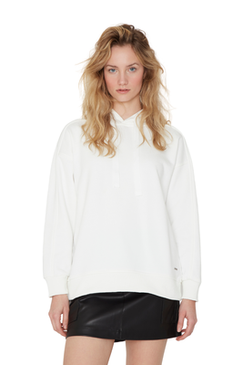 Polerón Cotton blanco Jacinta Tienda