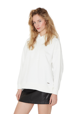 Imagen 2 del producto Polerón Cotton blanco Jacinta Tienda