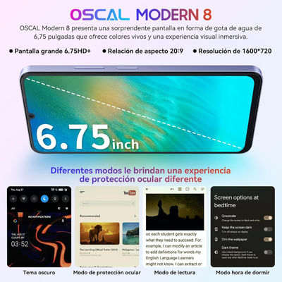 Imagen 2 del producto celular oscal modern 8 16gb+256gb-púrpura reacondicionado