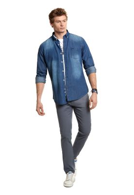 Imagen 2 del producto Camisa Sport Denim F Blue