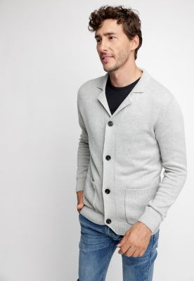 Cardigan Clásico Ohio Grey Melange