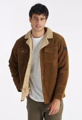 Chaqueta Corduroy Casual Brown