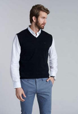 Sweater Smart Casual W/O Sleeve Black