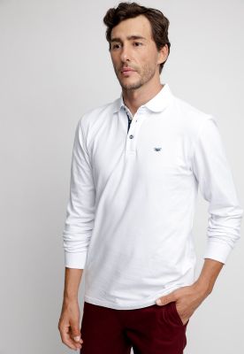 Imagen 1 del producto Polera Polo Básica Manga Larga White