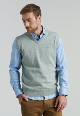 Sweater Smart Casual Sleeve Business Lt Grey