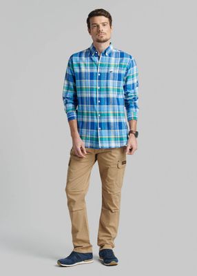 Imagen 2 del producto Camisa Lino Check Arvada Blue