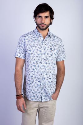 Camisa Estampada Cambridge Fj Navy