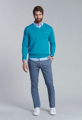 Imagen 2 del producto Sweater V Neck Solido F Turquoise