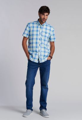 Imagen 2 del producto Camisa Checkered Kansas  F Turquoise
