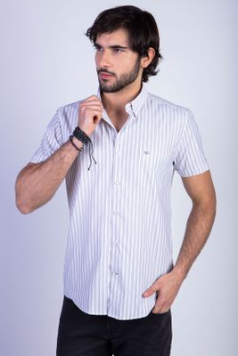 Camisa Listada Lancaster F Sand