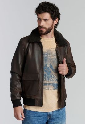 Chaqueta Cuero Wisconsin Fr Brown