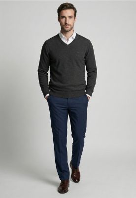 Imagen 2 del producto Sweater Atlanta V-Neck Graphito Melange