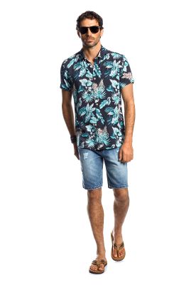 Imagen 2 del producto Camisa Manga Corta Estampada Parma Fj Navy