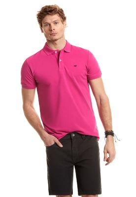 Polera Polo Básica Pink