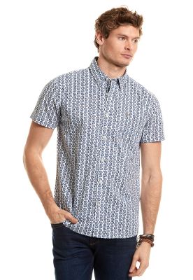 Camisa Estampada Irving Fj Blue