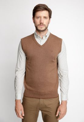 Sweater Sin Mangas Smart Casual Coffe Melange