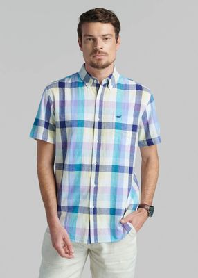 Imagen 1 del producto Camisa Lino Cuadros Purple