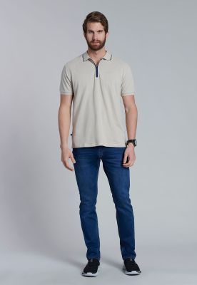 Imagen 2 del producto Polera Polo Cierre Dallas Sand