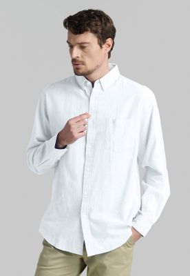 Camisa Sport Lino Lowell White