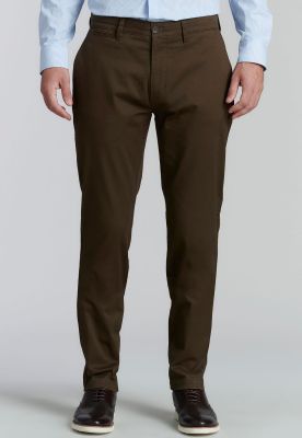 Pantalón Twill Slim /33 Business Brown