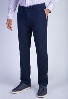 Pantalón Twill Without Pleats L/33 Dk.Blue