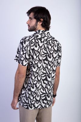 Imagen 2 del producto Camisa Estampada Hojas F Black