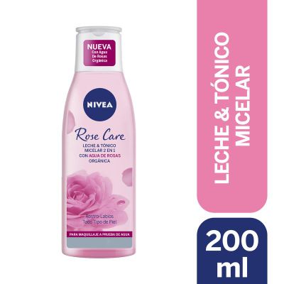 Leche & Tónico Micelar 2 En 1 Nivea Rose Care 200ml