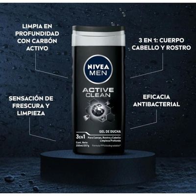Imagen 2 del producto Gel De Ducha Nivea Active Clean 250ml Deep