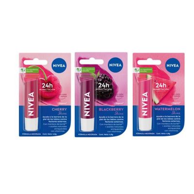 Tripack Bálsamos labiales Nivea