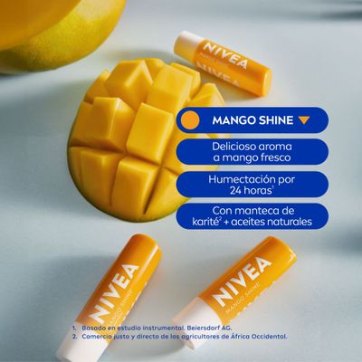 Imagen 2 del producto NIVEA Lip Care Bálsamo Labial Mango Shine Hidratación Intens