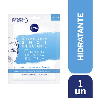 Mascarilla Tela Nivea Urban Skin Shot Hidratante 10 Min 1un