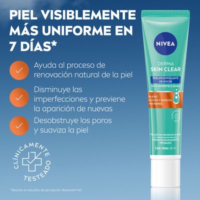 Imagen 2 del producto NIVEA Derma Skin Clear Peeling Exfoliante De Noche 40ml