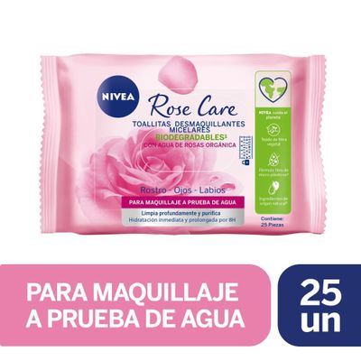 Imagen 1 del producto Toallitas Desmaquillantes Micelares Nivea Rose Care 25 Un