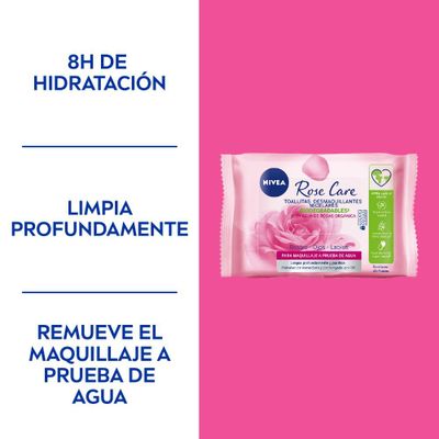 Imagen 2 del producto Toallitas Desmaquillantes Micelares Nivea Rose Care 25 Un