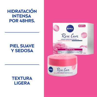 Imagen 2 del producto NIVEA Crema Hidratante Facial Rose Care 50 ml
