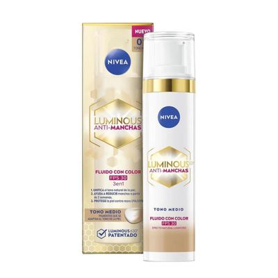 Imagen 2 del producto NIVEA Luminous630® Fluido Anti-Manchas Tono Medio 40ml
