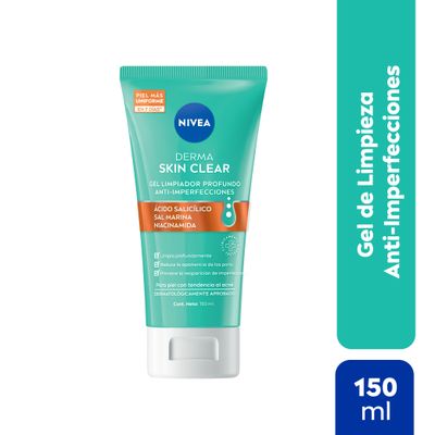 Imagen 1 del producto NIVEA Derma Skin Clear Gel Limpiador Profundo 150ml
