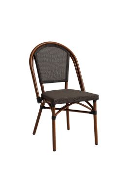 Silla Bistro Parisina Textileno - Café Oscuro