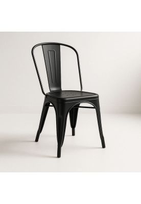 Silla Tolix de Comedor o Terraza Exterior - Negra