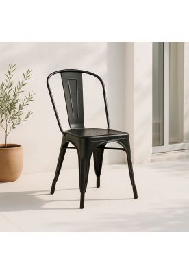 Imagen 2 del producto Silla Tolix de Comedor o Terraza Exterior - Negra