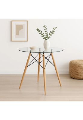 Imagen 2 del producto Mesa de Comedor Eames 80cm redonda vidrio