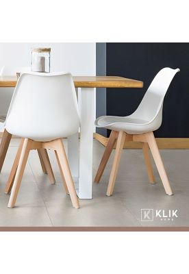 Imagen 2 del producto Pack de 4 Sillas Tulip Acolchadas Blancas