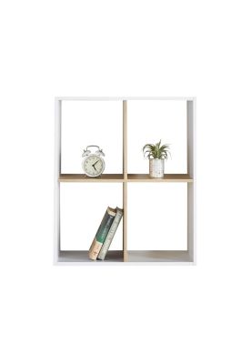 Estante Librero Organizador 4 Espacios - Blanco