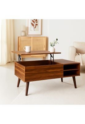 Imagen 2 del producto Mesa de Centro Rústica Greva Lift con Cajones y Repisa