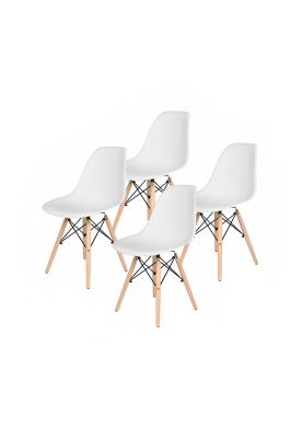 Pack de 4 Sillas Eames Blancas